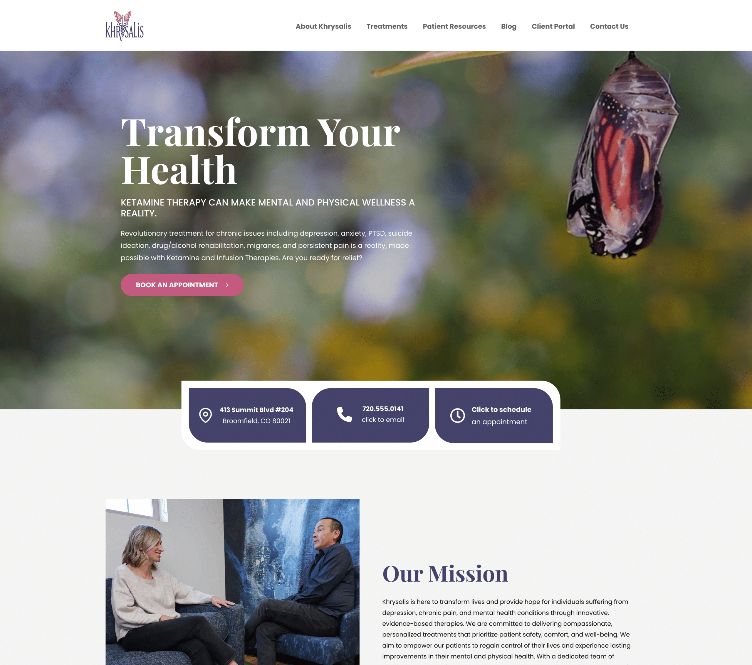 Khrysalis website screenshot