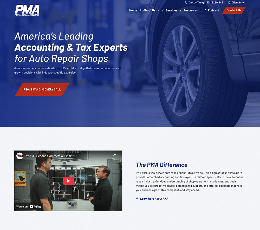 Paar Melis & Associates website screenshot